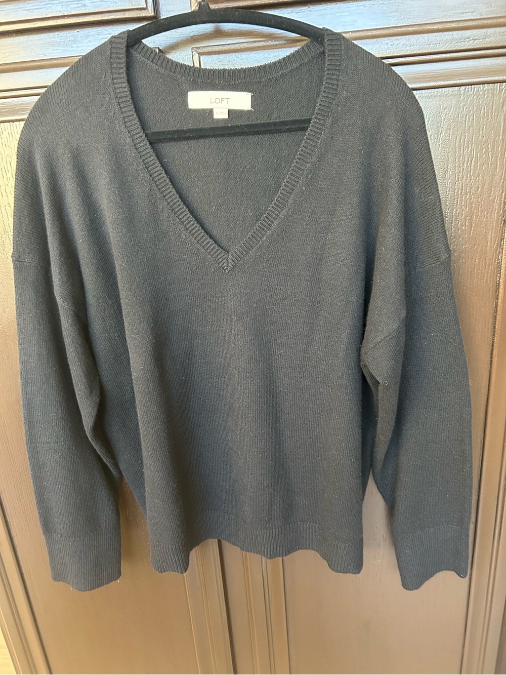 LOFT black pullover sweater. Size Medium